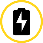 Icon of battery with lighting icon in the middle to indicate a full charge